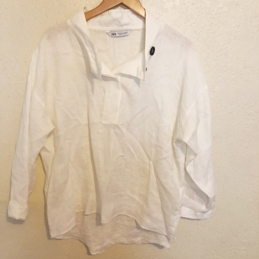 Breezy linen blouse